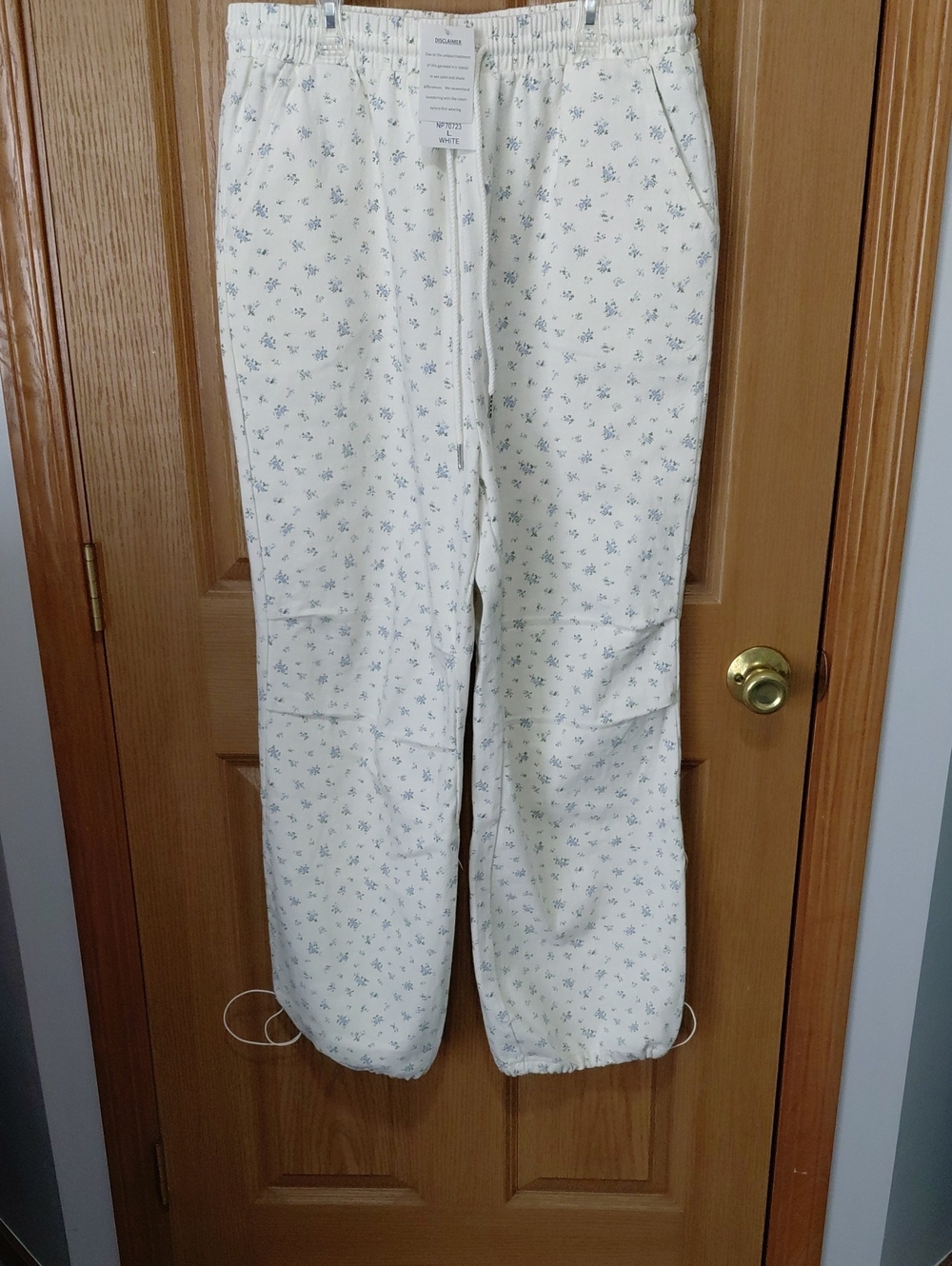 Women's Cream Floral Lounge Pants